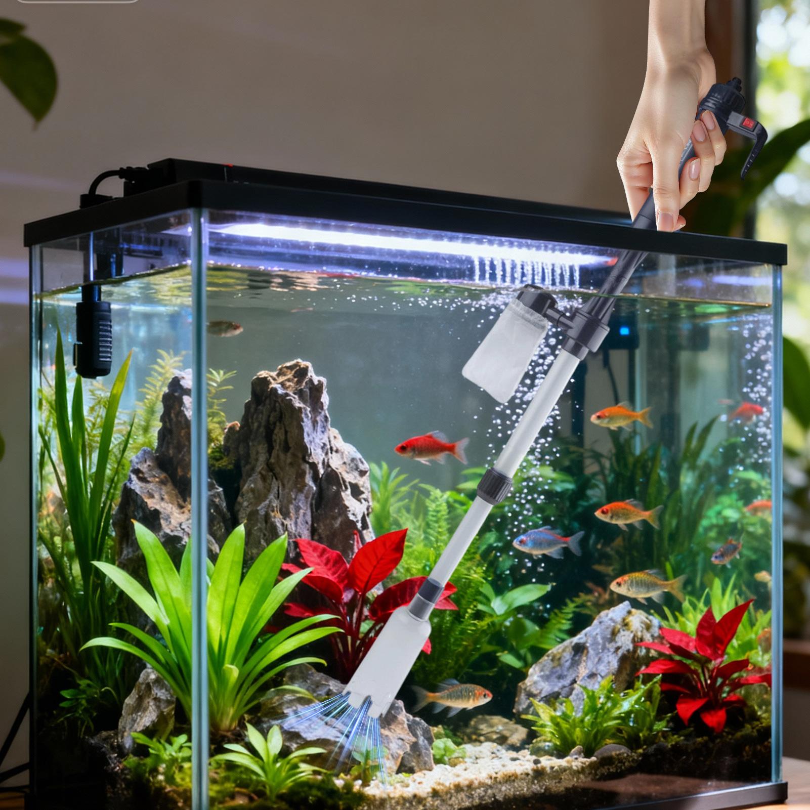 Planted Aquarium Cleaning - Aspiradora de Grava para Acuario, Telescópica