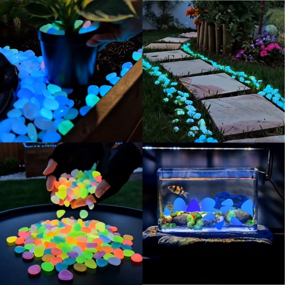 Aquarium Plant Original - Piedras luminosas coloridas que brillan en