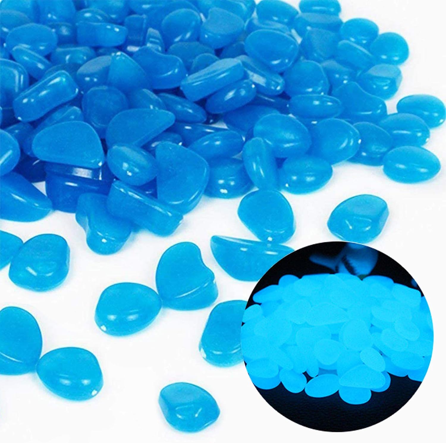 Aquarium Plant Order - Rocas para pecera, guijarros azules brillantes